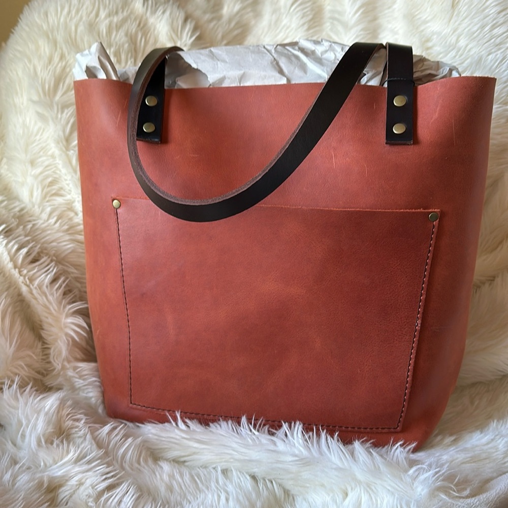 True One of a Kind Portland Leather Goods Medium Tote